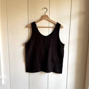 Black Crane Gauze Tank (NEW!)